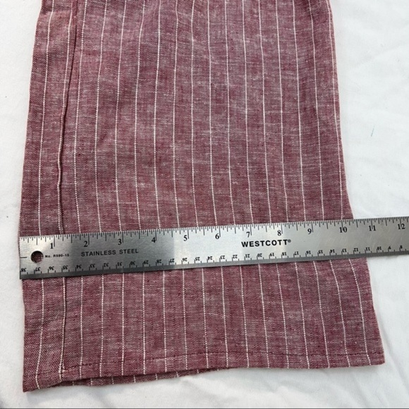 Romeo & Juliet Couture NWT Button Linen Jumpsuit wide leg lagenlook striped S - Picture 6 of 14